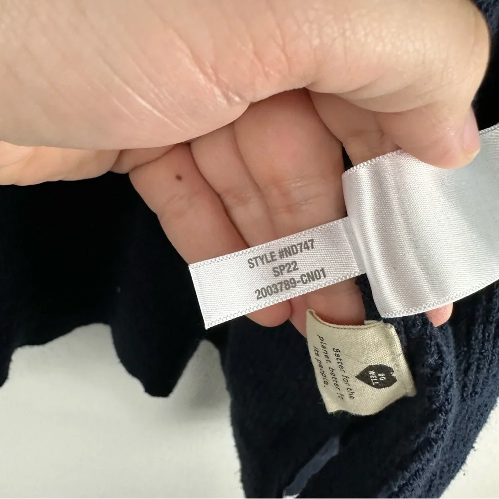 Madewell Dark Navy Blue Birchmoor Sweater Button Front Cardigan Size Large - Picture 6 of 6